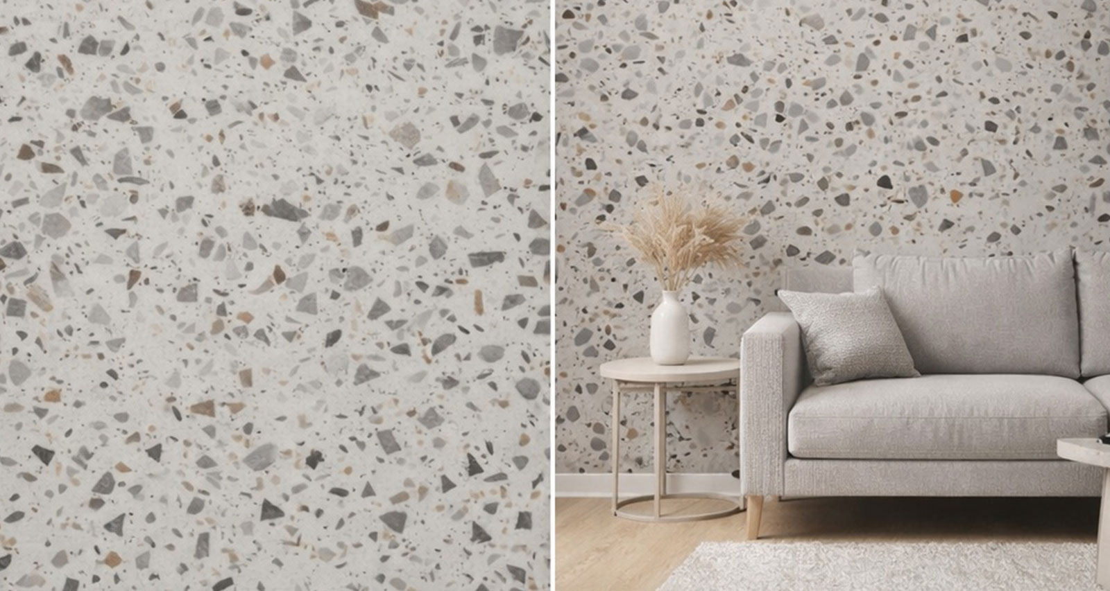 Vzorec SPC stenski paneli teraco svetli